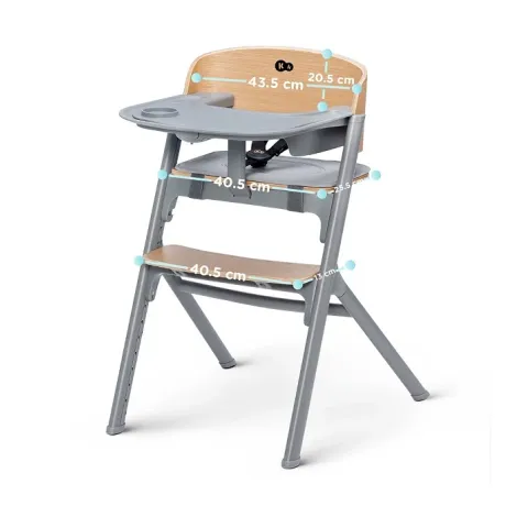 Kinderkraft Livy - krzesełko do karmienia 3w1, zestaw z akcesoriami | Wood - 4